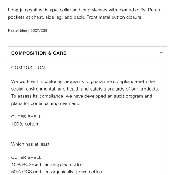 ZARA TRF WASHED EFFECT DENIM JUMPSUIT - Picture 8 of 8